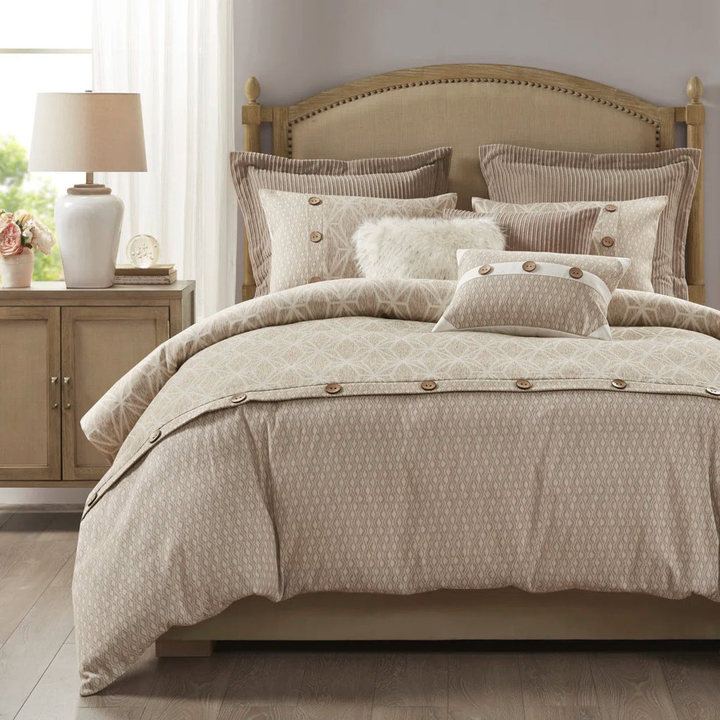 Madison Park Signature Grace Geometric Oversized Jacquard Comforter Set