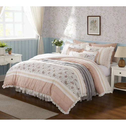 Dawn 9 Piece Cotton Percale Comforter Set