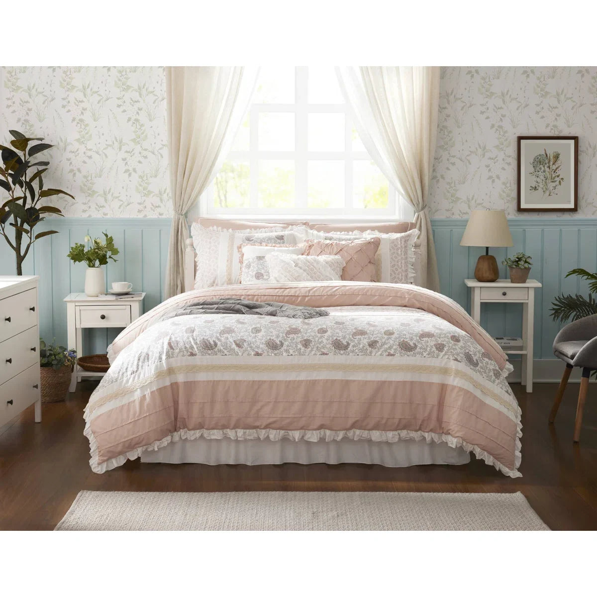 Dawn 9 Piece Cotton Percale Comforter Set