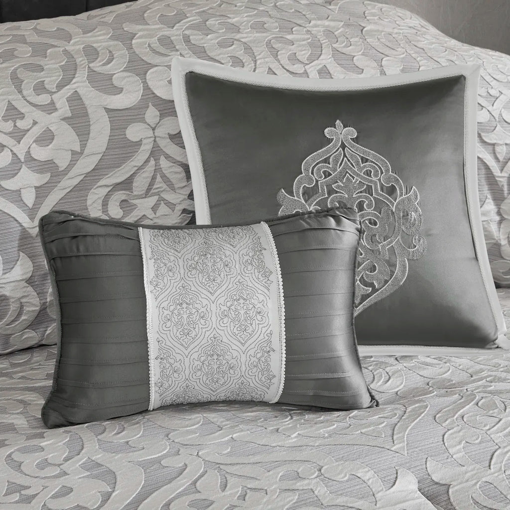 Odette Luxury 8 Piece Jacquard Comforter Set