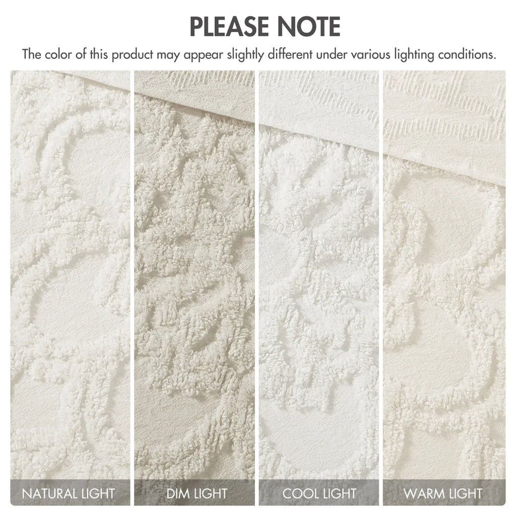 Laetitia Tufted Cotton Chenille Medallion Comforter Set