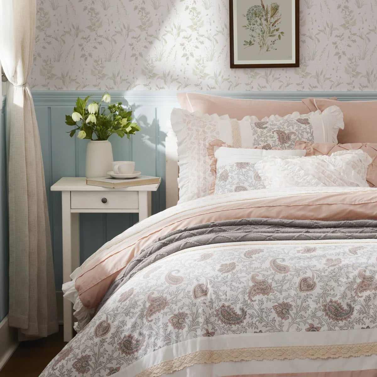 Dawn 9 Piece Cotton Percale Comforter Set